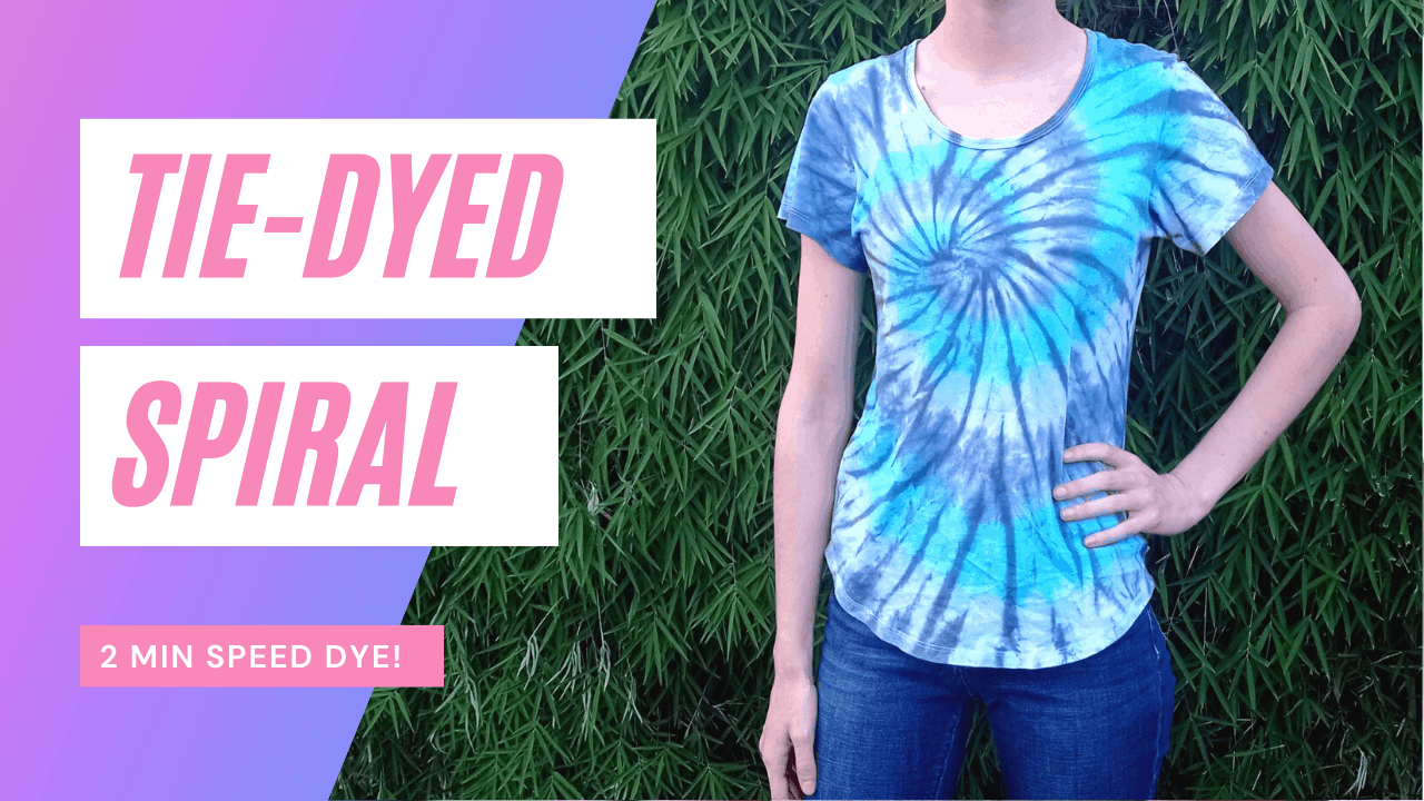 Easy Blue Spiral Tie Dye T-Shirt - video included!