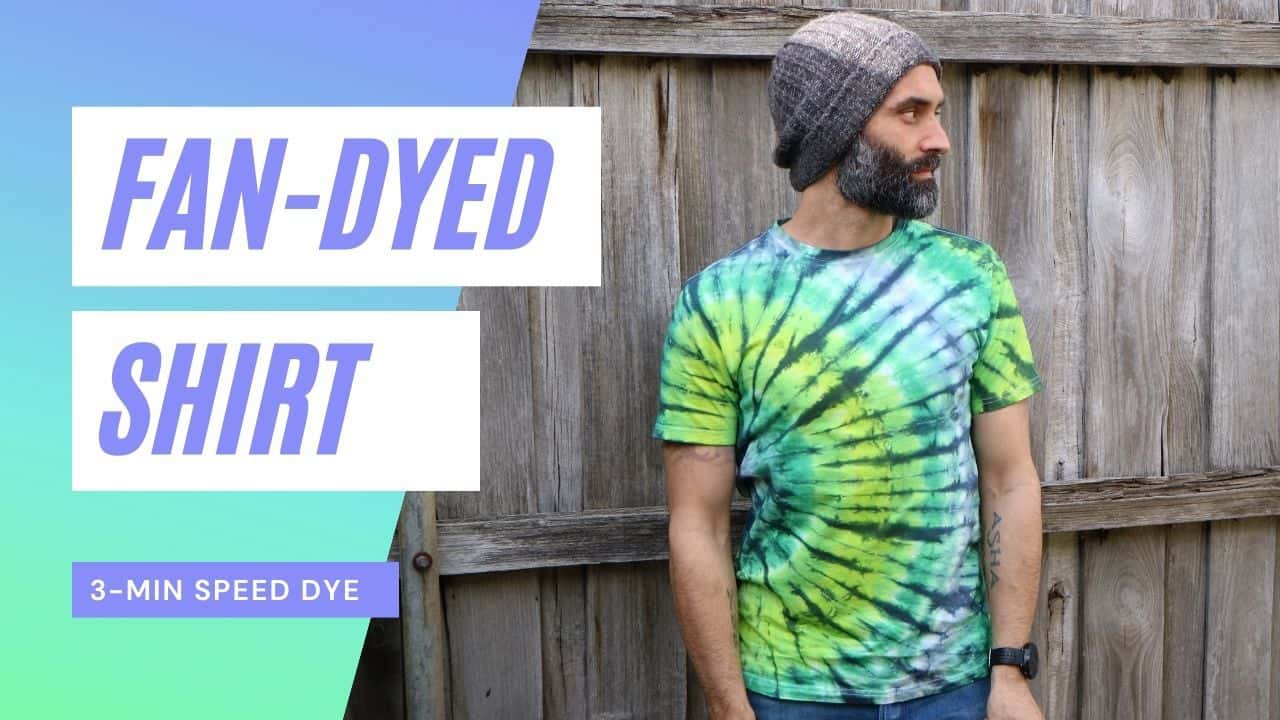 Fan Tie-Dye Green tie-dye men's shirt - Dye DIY