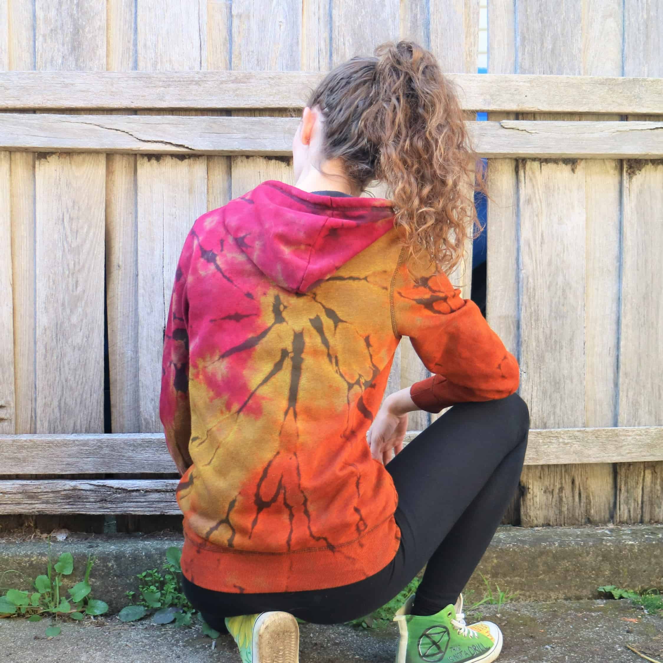Women's tiedye hoodie bleach AND colour! Dye DIY How to TieDye