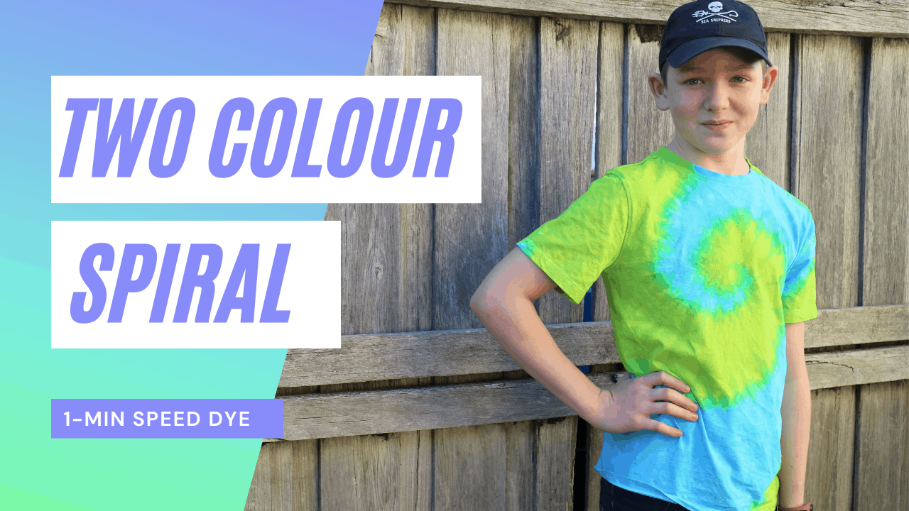 EASIEST Tie-Dye Spiral Pattern – 2 colour tie-dye shirt