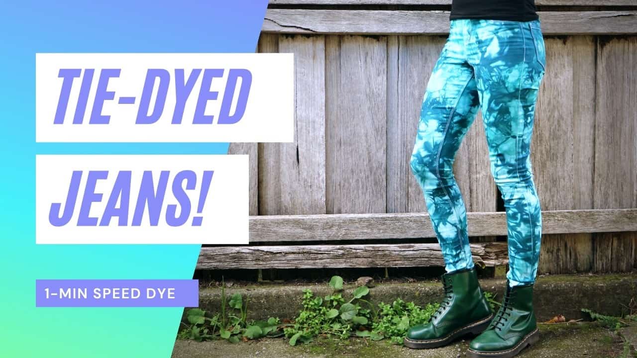 vervolging Terugbetaling Bouwen Tie-Dye Jeans - EASY technique! - Dye DIY - How to Tie-Dye