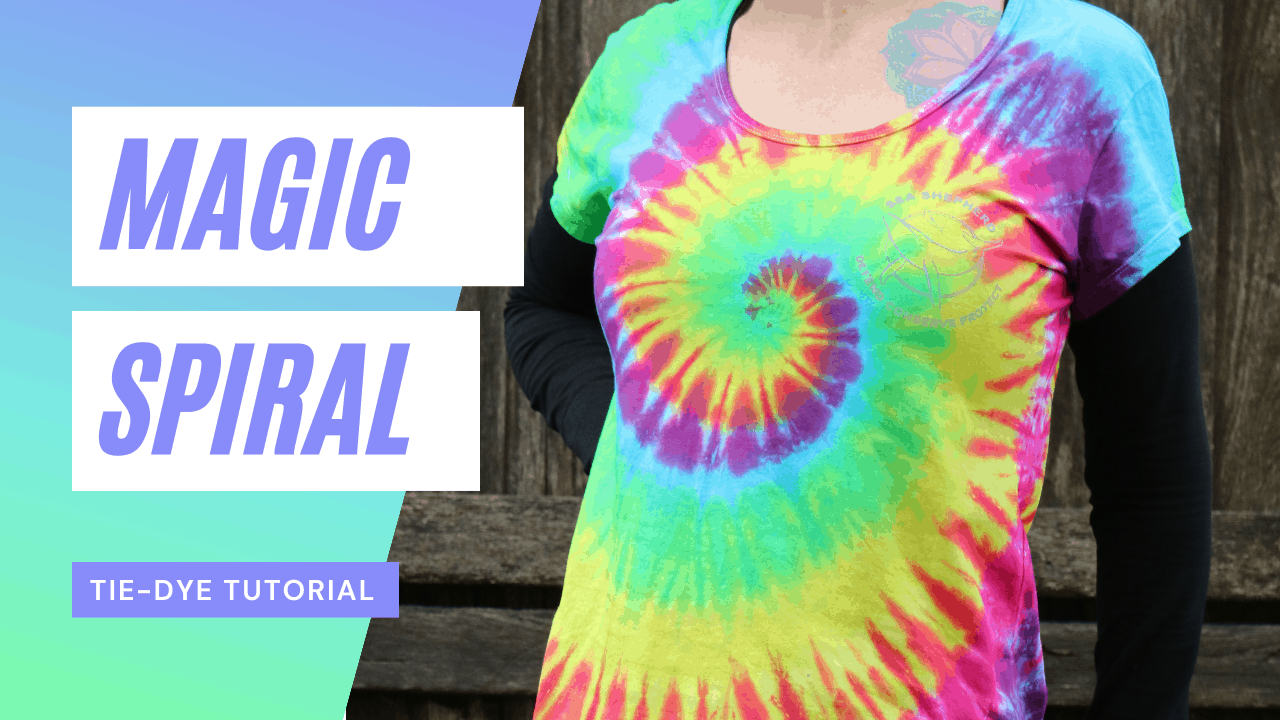 Magic tie-dye spiral tie-dye pattern & tutorial