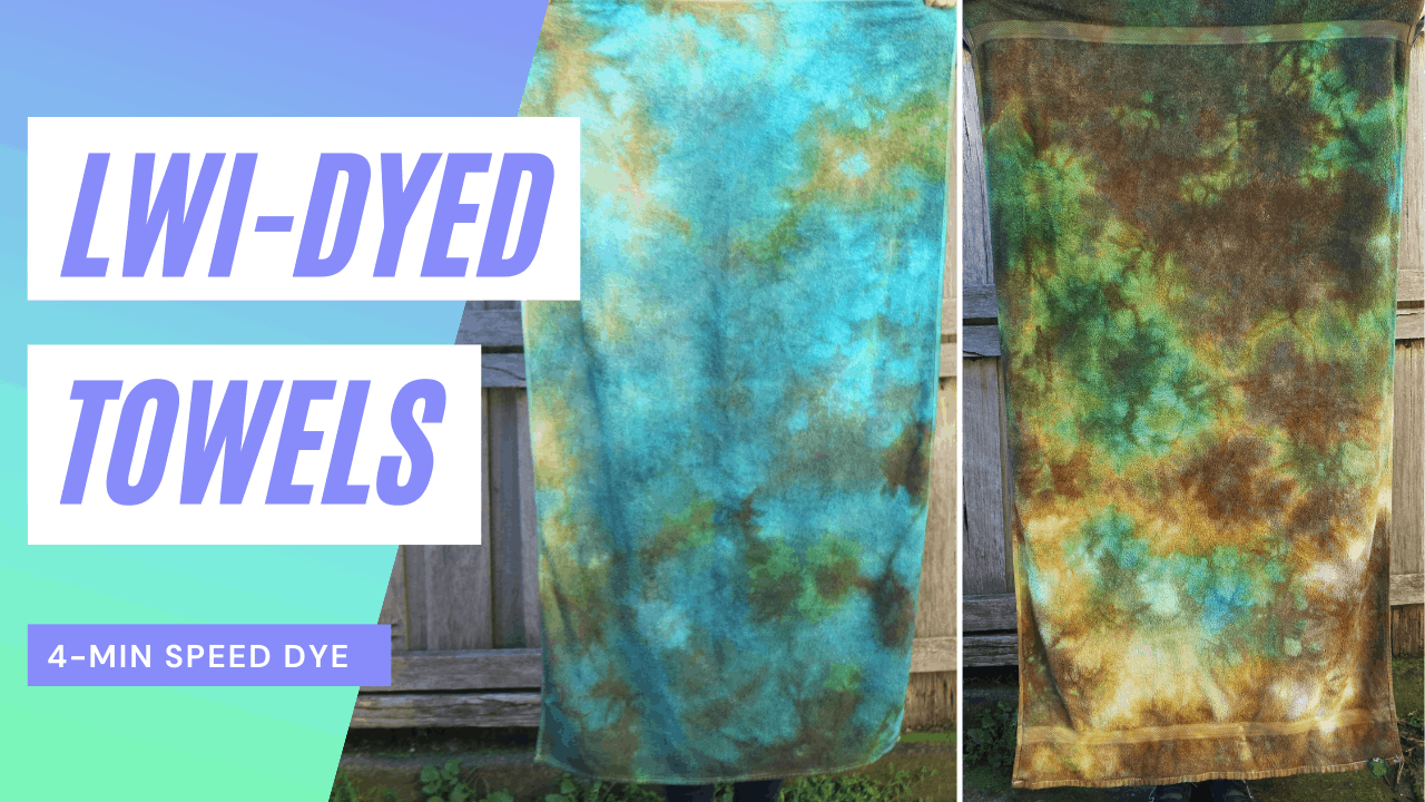 Low Water Immersion dyed towels – surprise results!