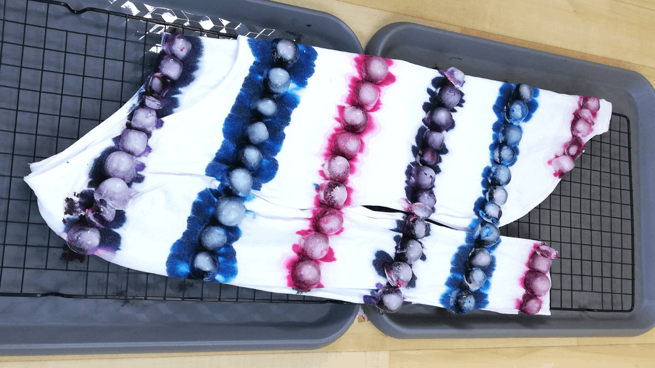 Ice-Dye Bodysuit – my fun ice-dye experiment