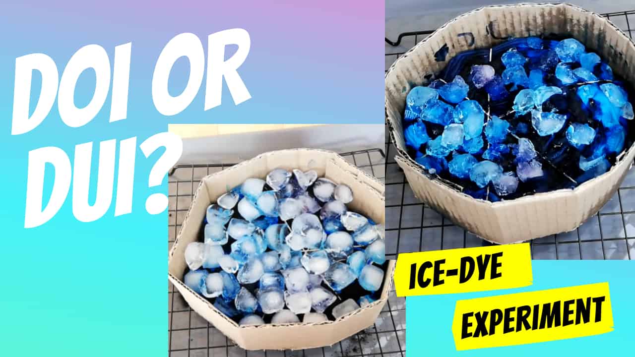DOI or DUI ice-dye spiral experiment