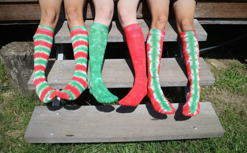 Tie-Dyed Christmas Socks - 3 ways