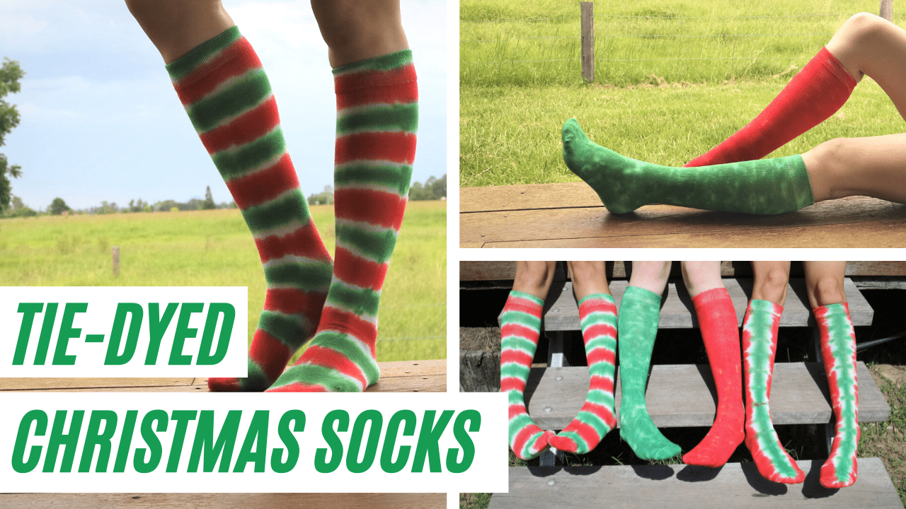 Tie-Dyed Christmas Socks – 3 ways!