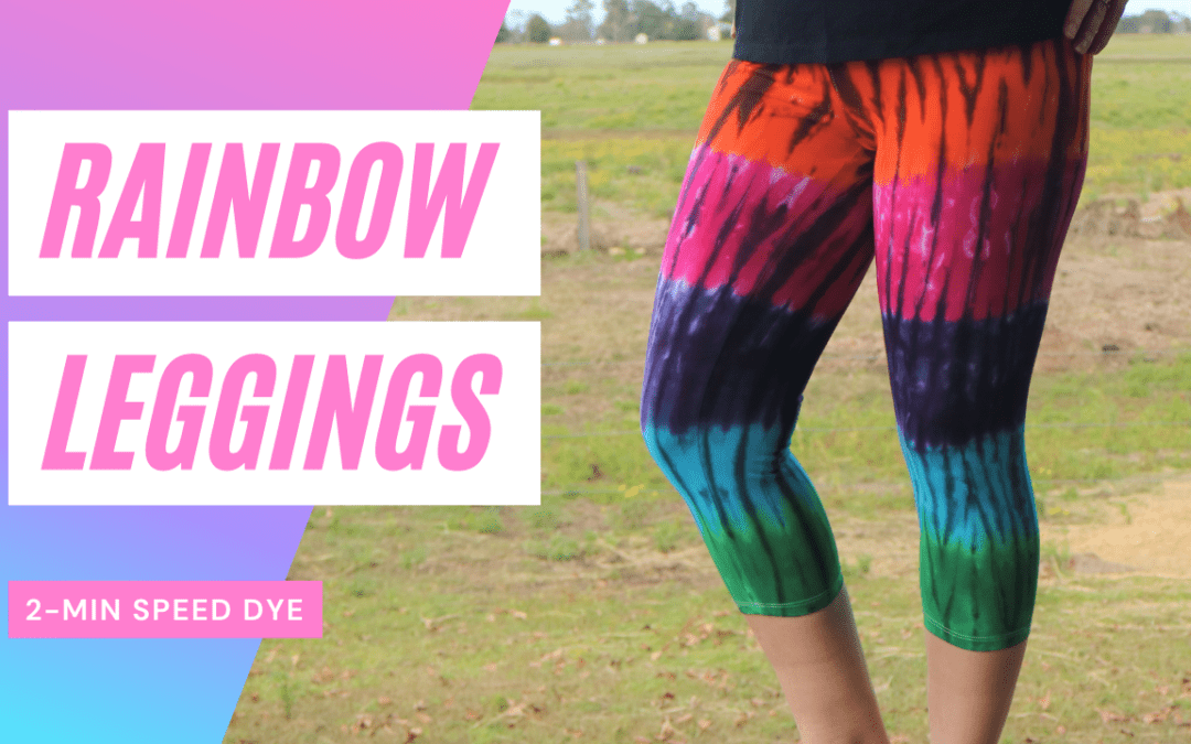 Rainbow Tie-Dye Leggings – easy stripes