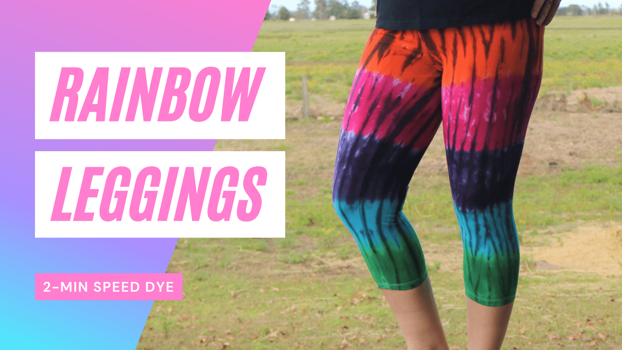 Rainbow tie-dye leggings, how to dye